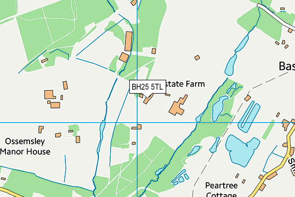 BH25 5TL map - OS VectorMap District (Ordnance Survey) BH25 5TL map - OS VectorMap District (Ordnance Survey)