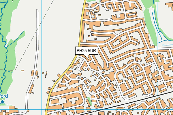 BH25 5UR map - OS VectorMap District (Ordnance Survey) BH25 5UR map - OS VectorMap District (Ordnance Survey)