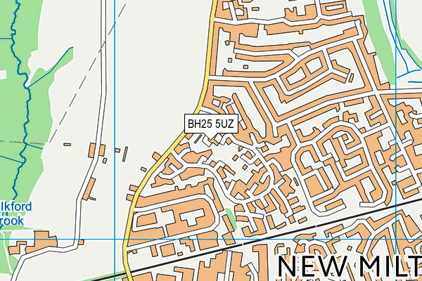 BH25 5UZ map - OS VectorMap District (Ordnance Survey) BH25 5UZ map - OS VectorMap District (Ordnance Survey)