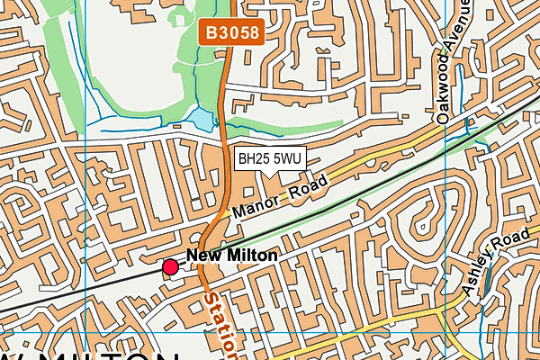BH25 5WU map - OS VectorMap District (Ordnance Survey) BH25 5WU map - OS VectorMap District (Ordnance Survey)