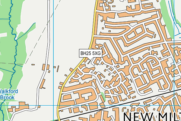 BH25 5XG map - OS VectorMap District (Ordnance Survey) BH25 5XG map - OS VectorMap District (Ordnance Survey)