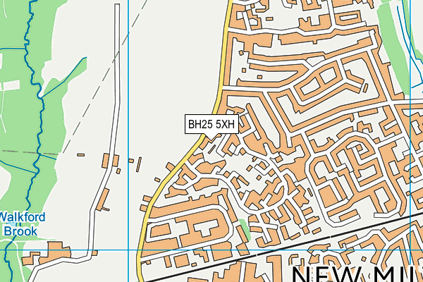 BH25 5XH map - OS VectorMap District (Ordnance Survey) BH25 5XH map - OS VectorMap District (Ordnance Survey)