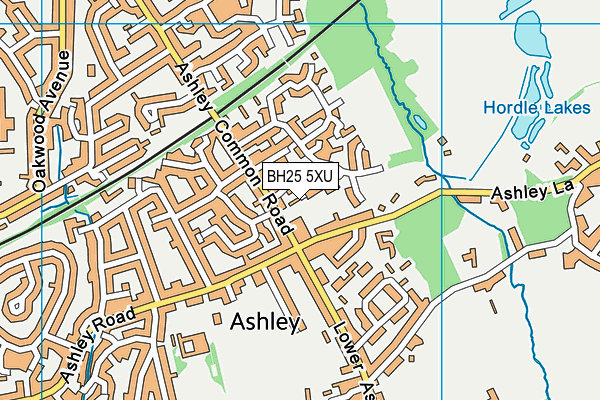 BH25 5XU map - OS VectorMap District (Ordnance Survey) BH25 5XU map - OS VectorMap District (Ordnance Survey)