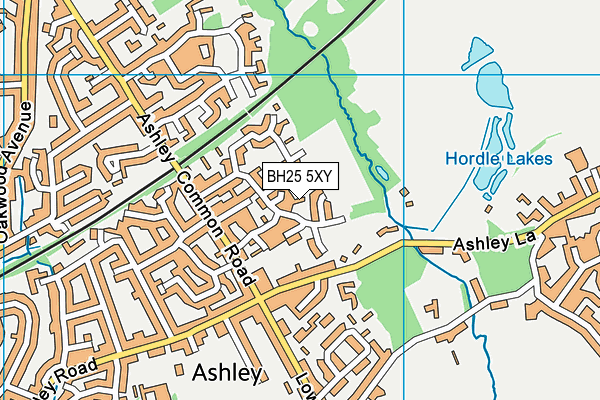 BH25 5XY map - OS VectorMap District (Ordnance Survey) BH25 5XY map - OS VectorMap District (Ordnance Survey)