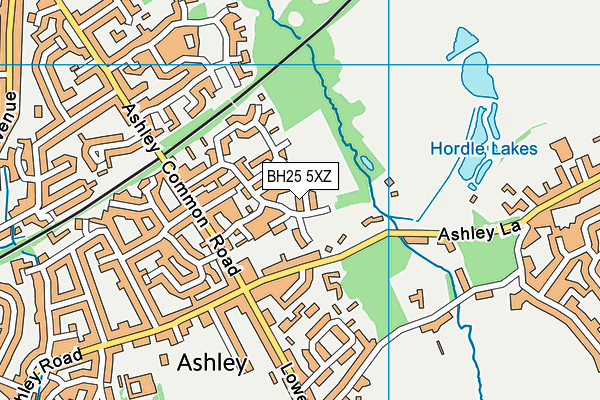 BH25 5XZ map - OS VectorMap District (Ordnance Survey) BH25 5XZ map - OS VectorMap District (Ordnance Survey)