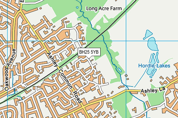 BH25 5YB map - OS VectorMap District (Ordnance Survey) BH25 5YB map - OS VectorMap District (Ordnance Survey)