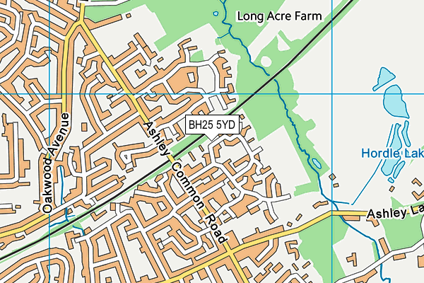 BH25 5YD map - OS VectorMap District (Ordnance Survey) BH25 5YD map - OS VectorMap District (Ordnance Survey)