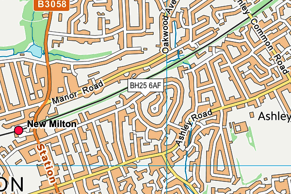 BH25 6AF map - OS VectorMap District (Ordnance Survey) BH25 6AF map - OS VectorMap District (Ordnance Survey)