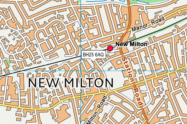BH25 6AQ map - OS VectorMap District (Ordnance Survey) BH25 6AQ map - OS VectorMap District (Ordnance Survey)