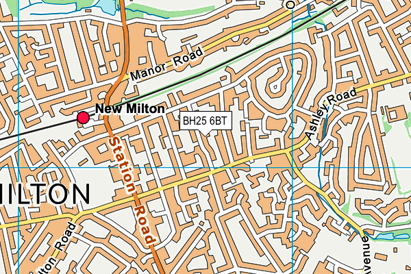 BH25 6BT map - OS VectorMap District (Ordnance Survey) BH25 6BT map - OS VectorMap District (Ordnance Survey)