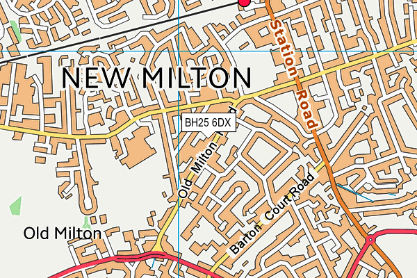 BH25 6DX map - OS VectorMap District (Ordnance Survey) BH25 6DX map - OS VectorMap District (Ordnance Survey)