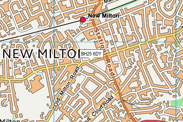BH25 6DY map - OS VectorMap District (Ordnance Survey) BH25 6DY map - OS VectorMap District (Ordnance Survey)