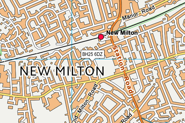 BH25 6DZ map - OS VectorMap District (Ordnance Survey) BH25 6DZ map - OS VectorMap District (Ordnance Survey)