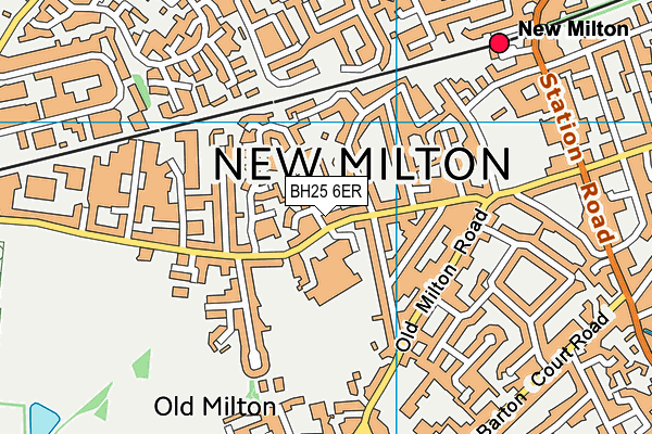 BH25 6ER map - OS VectorMap District (Ordnance Survey) BH25 6ER map - OS VectorMap District (Ordnance Survey)