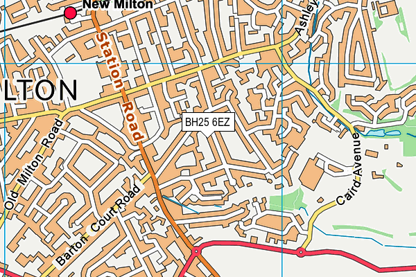 BH25 6EZ map - OS VectorMap District (Ordnance Survey)