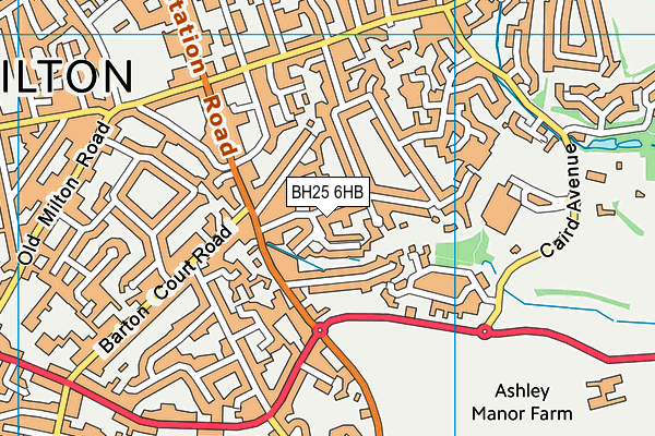 BH25 6HB map - OS VectorMap District (Ordnance Survey) BH25 6HB map - OS VectorMap District (Ordnance Survey)
