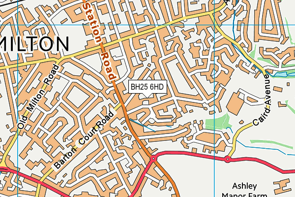 BH25 6HD map - OS VectorMap District (Ordnance Survey) BH25 6HD map - OS VectorMap District (Ordnance Survey)