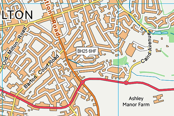 BH25 6HF map - OS VectorMap District (Ordnance Survey) BH25 6HF map - OS VectorMap District (Ordnance Survey)