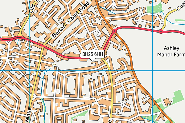 BH25 6HH map - OS VectorMap District (Ordnance Survey) BH25 6HH map - OS VectorMap District (Ordnance Survey)