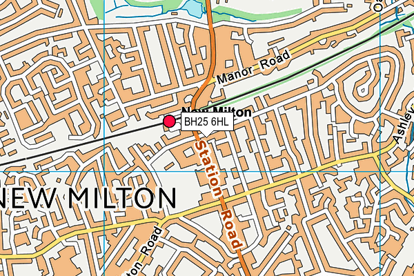 BH25 6HL map - OS VectorMap District (Ordnance Survey)