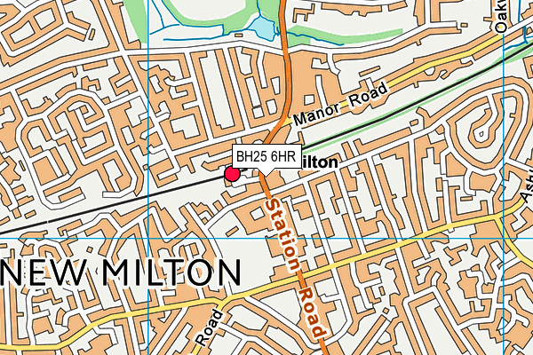 BH25 6HR map - OS VectorMap District (Ordnance Survey)