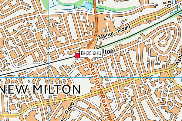 BH25 6HU map - OS VectorMap District (Ordnance Survey)