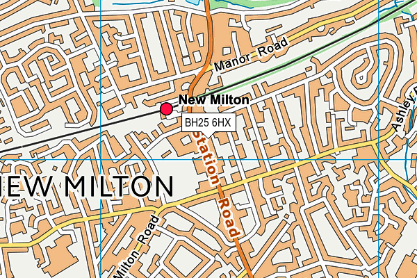 BH25 6HX map - OS VectorMap District (Ordnance Survey) BH25 6HX map - OS VectorMap District (Ordnance Survey)