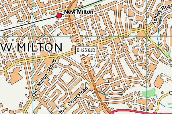 BH25 6JD map - OS VectorMap District (Ordnance Survey) BH25 6JD map - OS VectorMap District (Ordnance Survey)