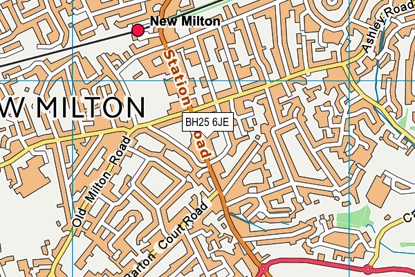 BH25 6JE map - OS VectorMap District (Ordnance Survey) BH25 6JE map - OS VectorMap District (Ordnance Survey)
