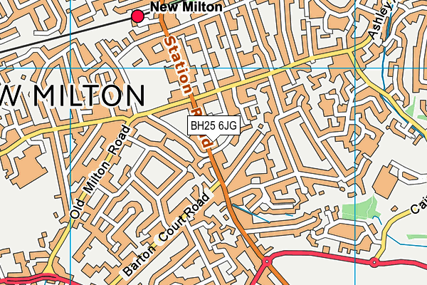BH25 6JG map - OS VectorMap District (Ordnance Survey) BH25 6JG map - OS VectorMap District (Ordnance Survey)