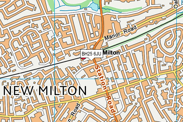 BH25 6JU map - OS VectorMap District (Ordnance Survey) BH25 6JU map - OS VectorMap District (Ordnance Survey)