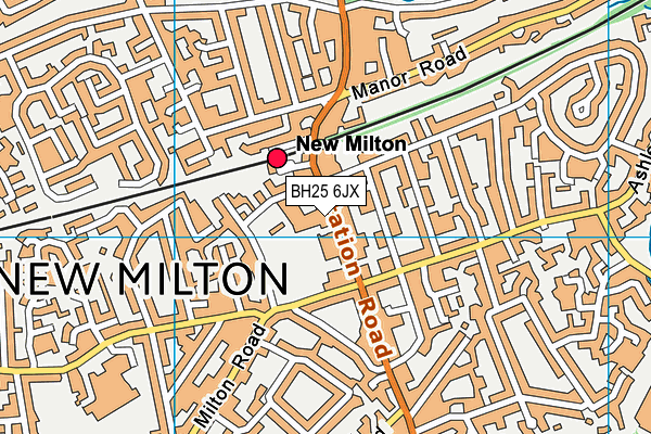 BH25 6JX map - OS VectorMap District (Ordnance Survey) BH25 6JX map - OS VectorMap District (Ordnance Survey)