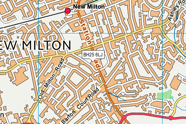 BH25 6LJ map - OS VectorMap District (Ordnance Survey)