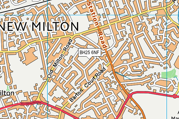 BH25 6NF map - OS VectorMap District (Ordnance Survey) BH25 6NF map - OS VectorMap District (Ordnance Survey)