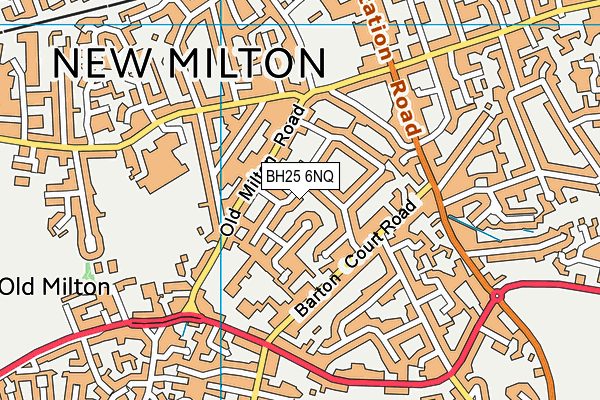 BH25 6NQ map - OS VectorMap District (Ordnance Survey)