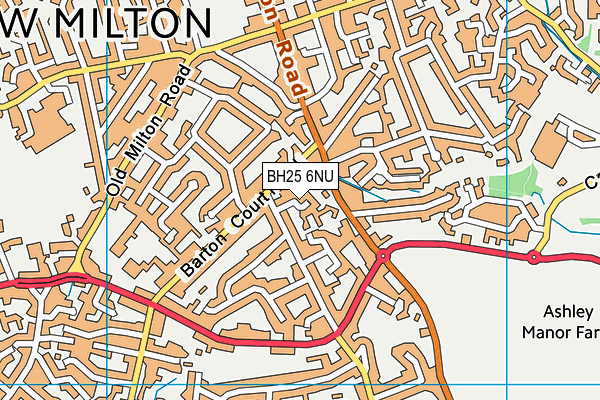 BH25 6NU map - OS VectorMap District (Ordnance Survey) BH25 6NU map - OS VectorMap District (Ordnance Survey)