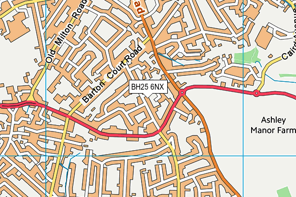 BH25 6NX map - OS VectorMap District (Ordnance Survey) BH25 6NX map - OS VectorMap District (Ordnance Survey)