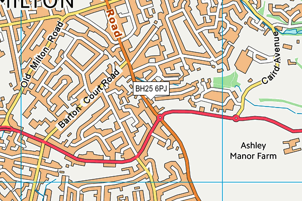 BH25 6PJ map - OS VectorMap District (Ordnance Survey) BH25 6PJ map - OS VectorMap District (Ordnance Survey)
