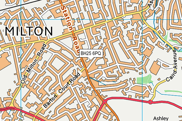 BH25 6PQ map - OS VectorMap District (Ordnance Survey) BH25 6PQ map - OS VectorMap District (Ordnance Survey)