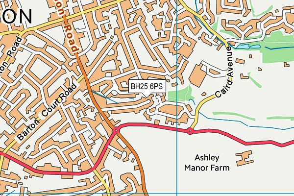 BH25 6PS map - OS VectorMap District (Ordnance Survey)