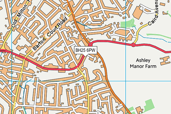 BH25 6PW map - OS VectorMap District (Ordnance Survey) BH25 6PW map - OS VectorMap District (Ordnance Survey)