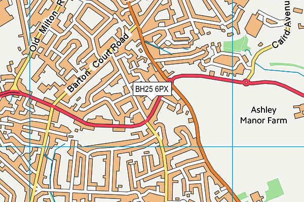 BH25 6PX map - OS VectorMap District (Ordnance Survey) BH25 6PX map - OS VectorMap District (Ordnance Survey)