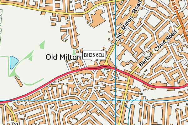 BH25 6QJ map - OS VectorMap District (Ordnance Survey)