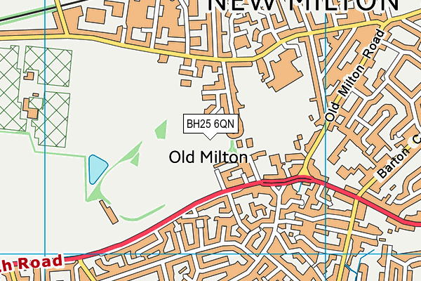BH25 6QN map - OS VectorMap District (Ordnance Survey) BH25 6QN map - OS VectorMap District (Ordnance Survey)