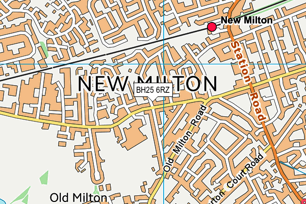 BH25 6RZ map - OS VectorMap District (Ordnance Survey)