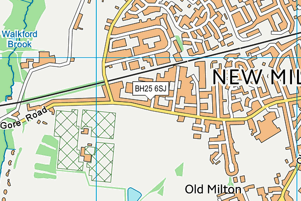 BH25 6SJ map - OS VectorMap District (Ordnance Survey)