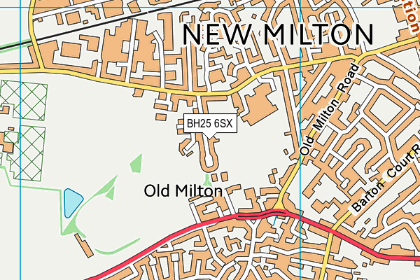 BH25 6SX map - OS VectorMap District (Ordnance Survey) BH25 6SX map - OS VectorMap District (Ordnance Survey)