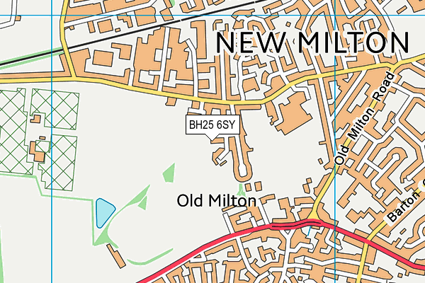BH25 6SY map - OS VectorMap District (Ordnance Survey)