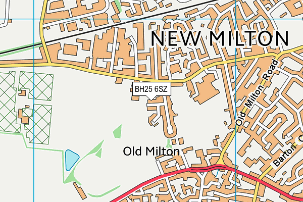 BH25 6SZ map - OS VectorMap District (Ordnance Survey)