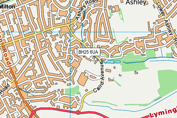BH25 6UA map - OS VectorMap District (Ordnance Survey) BH25 6UA map - OS VectorMap District (Ordnance Survey)